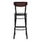 Flash Furniture Green Vinyl Barstool with Walnut Wood Back, 2PK 2-XU-DG6V6GNV-WAL-GG - alternate 2